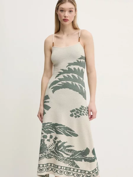 Desigual rochie MARSELLA maxi evazati bej