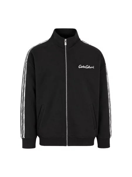 Bluza rozpinana Carlo Colucci w paski czarna