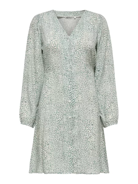 ONLY Rochie tip bluză ONLEVIDA gri / verde mentă alb
