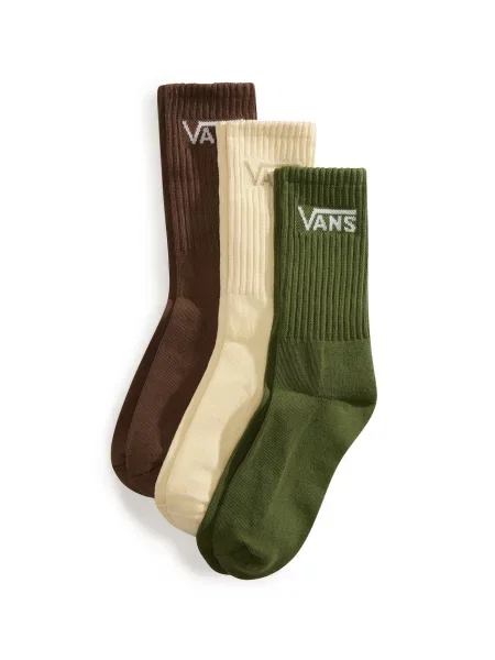 VANS Ponožky krémová / čokoládová / zelená biela