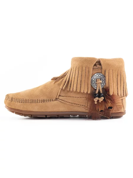 Minnetonka Botine Concho maro deschis / maro argintiu negru