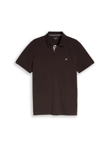 TOM TAILOR Tricou maro închis alb