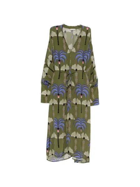 Sukienka maxi Anjuna z nadrukiem zielona