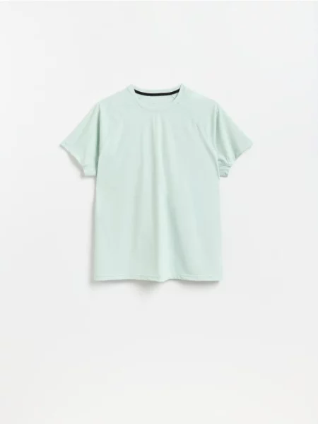 Reserved Tricou regular fit uni verde-pal verde