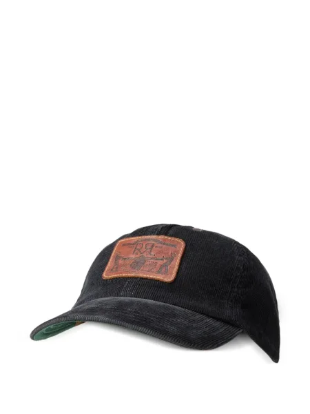 Șapcă Ralph Lauren Rrl de catifea cord negru