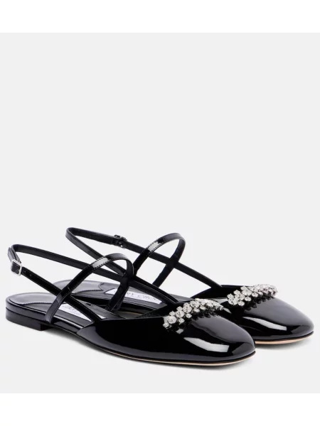 Balerini Jimmy Choo din piele de lac negru