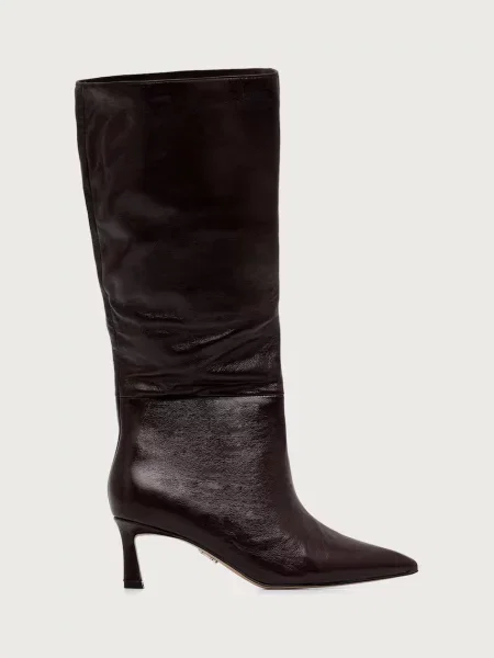 Кожаные сапоги Steve Madden на шпильке
