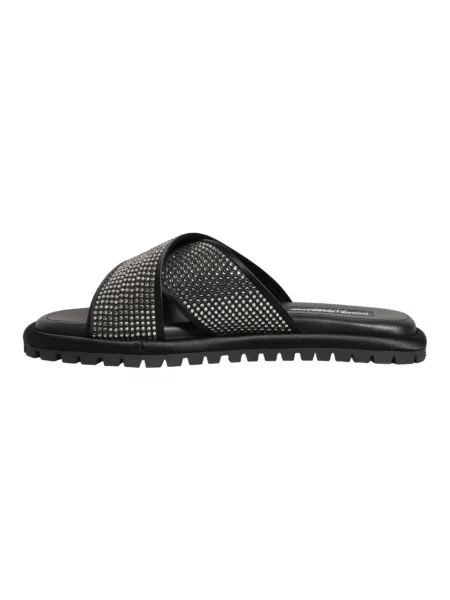 Klapki Dolce And Gabbana skórzane czarne