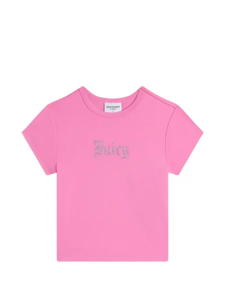 Tricou Juicy Couture cu autograf roz