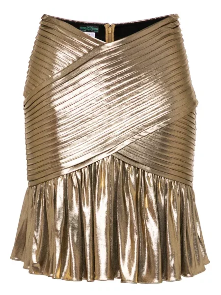Mały spódnica mini Herve L. Leroux drapowana złota