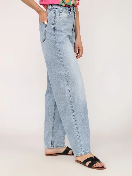 Джинси мом YUKI блакитний