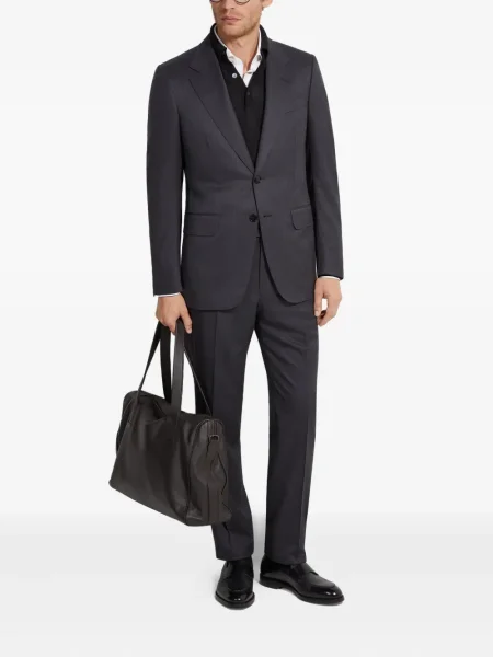 Costum Zegna de lână de costum gri