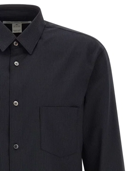Cămașă Comme Des Garçons Shirt asimetrică albastru