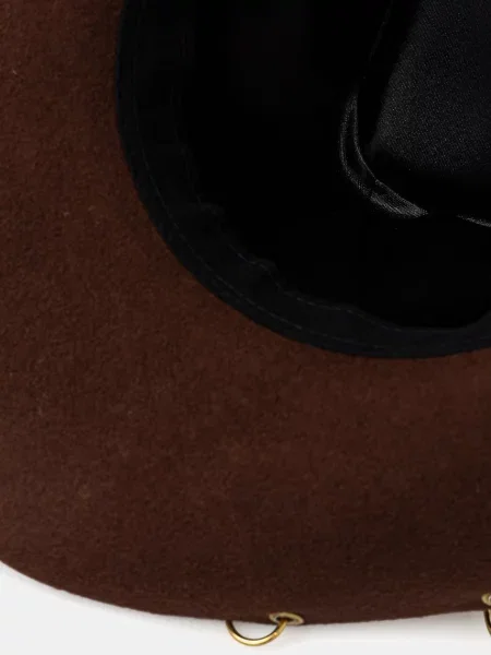 LE SH KA headwear капелюх із широкими полями вовняний Brown Cowboy коричневий