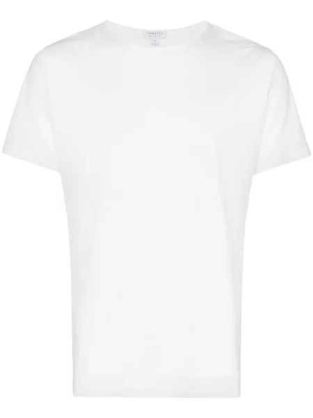 Tricou Sunspel clasic scurt alb