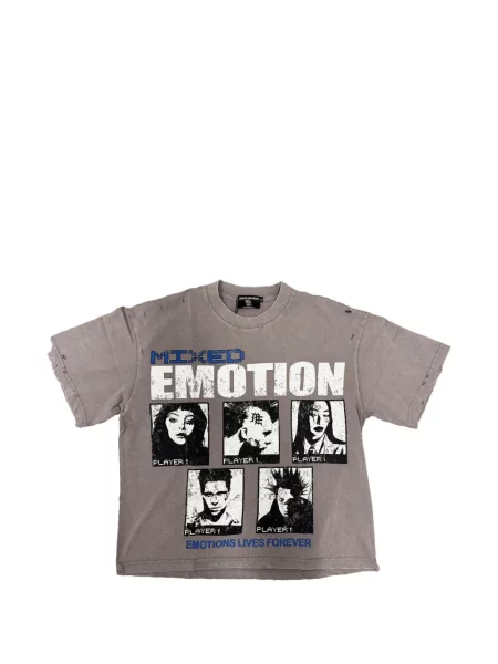 Tricou Mixed Emotion zdrențuiți gri