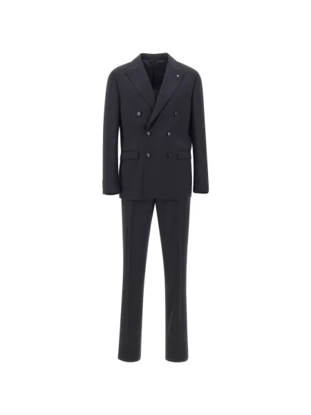 Costum Manuel Ritz de lână cu două rânduri de nasturi albastru