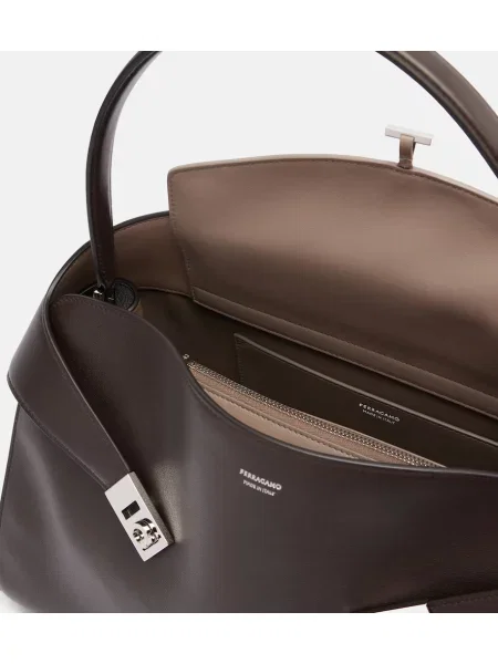 Geantă Ferragamo din piele maro