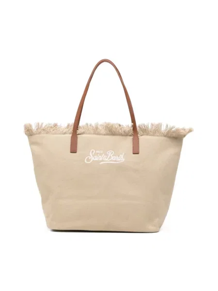 Torba Mc2 Saint Barth z frędzli beżowa