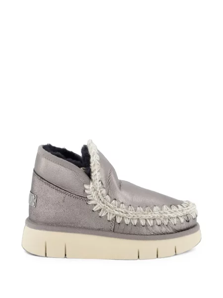 Sneakerși Mou din piele gri