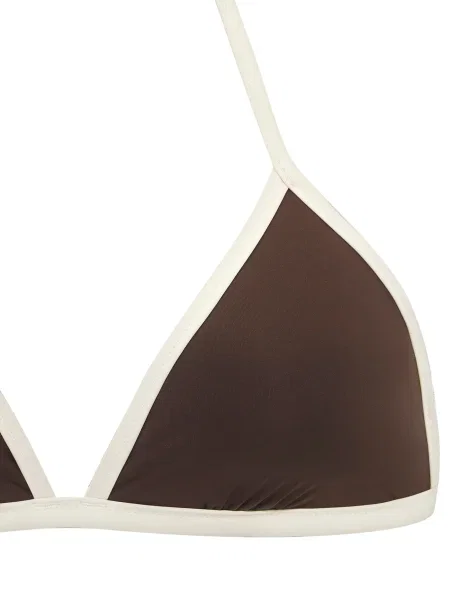 Copenhagen Studios Sutien costum de baie maro alb