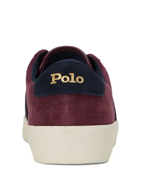 Iš natūralios odos trumpas dryžuotos polo marškinėliai Polo Ralph Lauren pilka