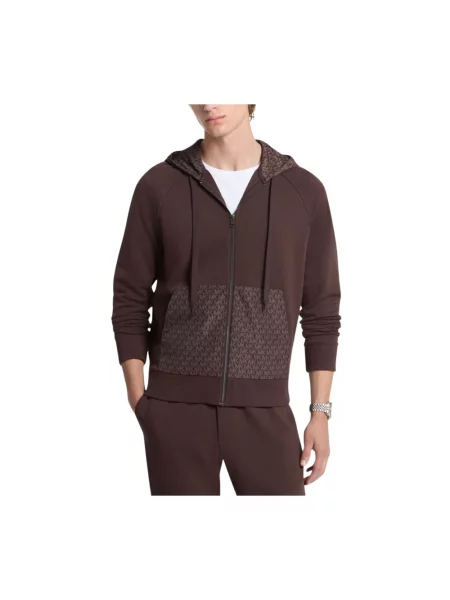 Bluza z kapturem Michael Kors z kapturem brązowa