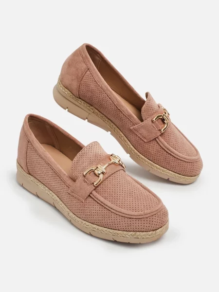 Mocasini Resti din piele roz