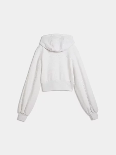 Укороченное худи Puma белое