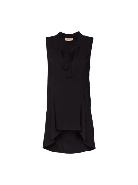 Top Twinset z kokardką czarny