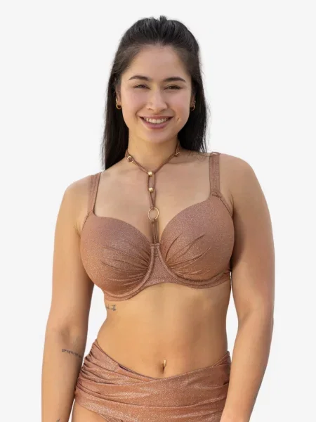 SugarShape Bikinový top VALENCIA bronzová