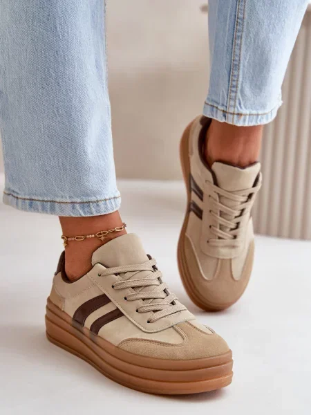 Sneakerși Kesi maro