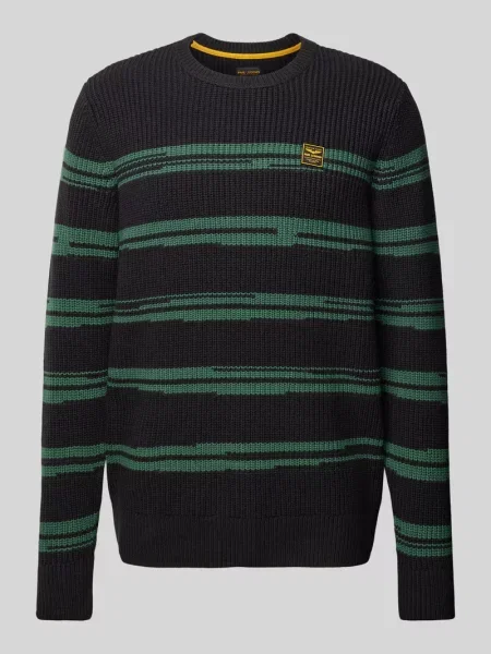 Sweter z dzianiny z naszywką z logo Pme Legend czarny