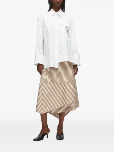 Cămașă 3.1 Phillip Lim asimetrică alb