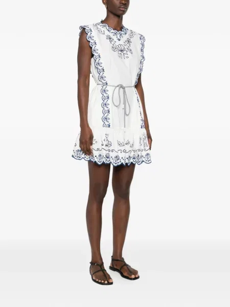 Rochie mini Alemais de costum alb