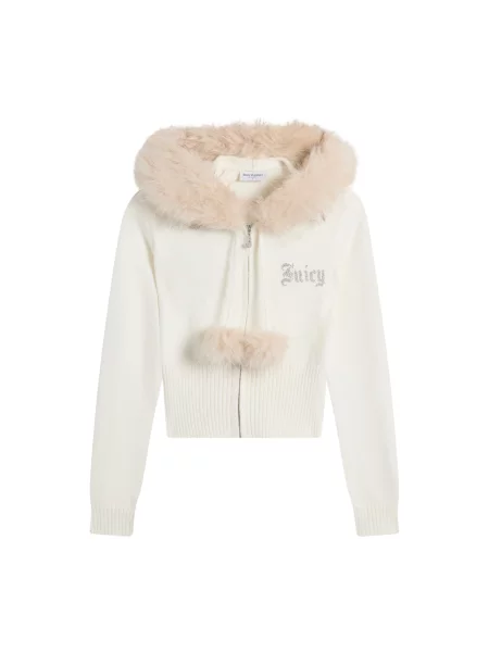 Juicy Couture Kardiganas gelsvai pilka balta