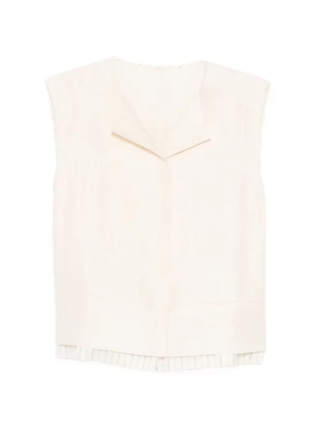 Vestă Less fără mâneci cu decolteu în V