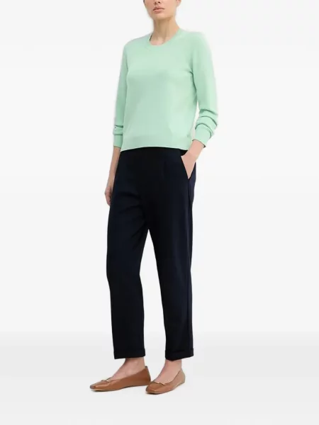 Pulover Benetton cu decolteu rotund verde