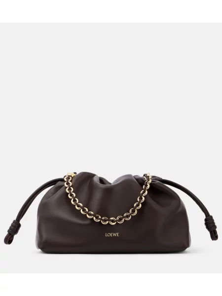 Kožna torbica Loewe smeđa