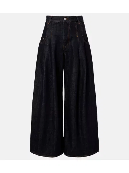 Blugi Jacquemus cu picior lat albastru