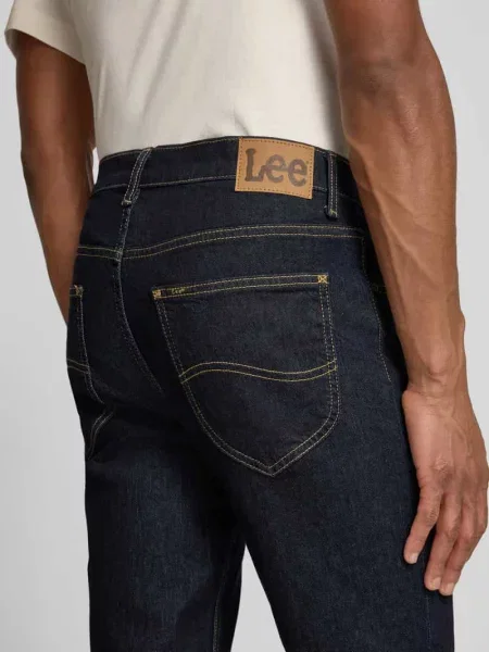 Jeansy w kroju slim fit w fasonie model LUKE' Lee granatowe