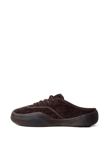 Sneakers Erl κοτλέ slip-on καφέ