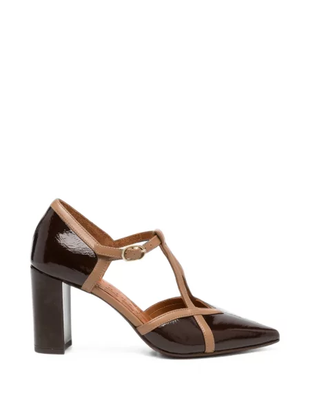 Pantofi cu toc Chie Mihara din piele de lac maro