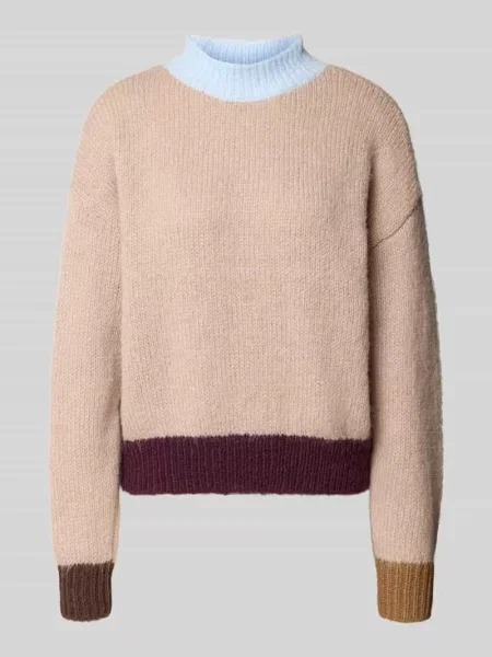 Sweter o kroju relaxed fit z półgolfem model OLINA' Only