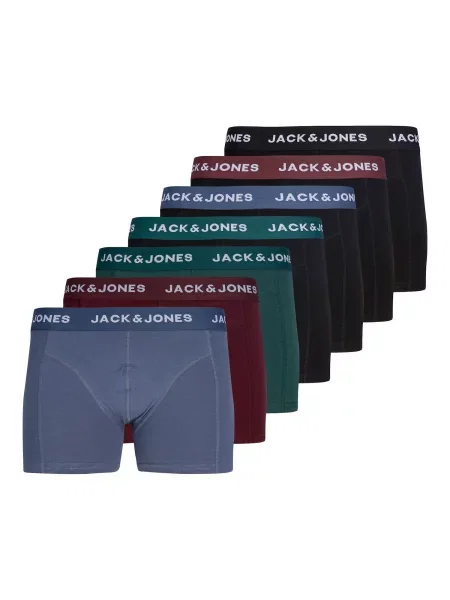 JACK & JONES Boxeri safir / verde stuf / roşu închis negru