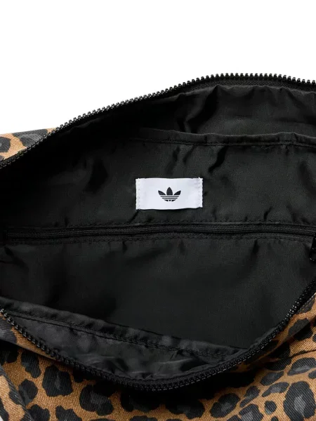 Бягане тениска Adidas с леопардов принт от джърси черно