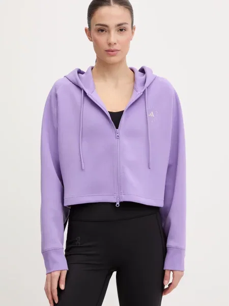 Adidas by Stella McCartney bluză sport pentru femei cu amestec de violet