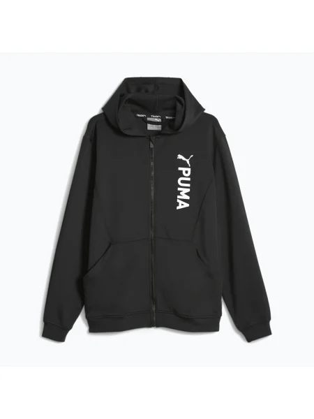 Hanorac cu glugă Puma tricotate negru