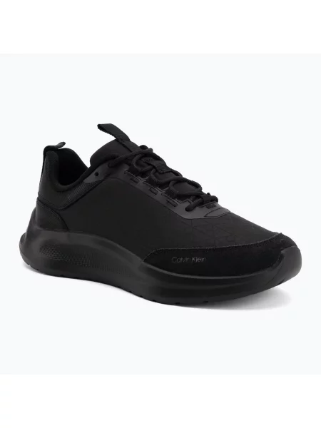 Încălțăminte pentru bărbați Calvin Klein Light Eva Runn Laceup AOP triple black negru