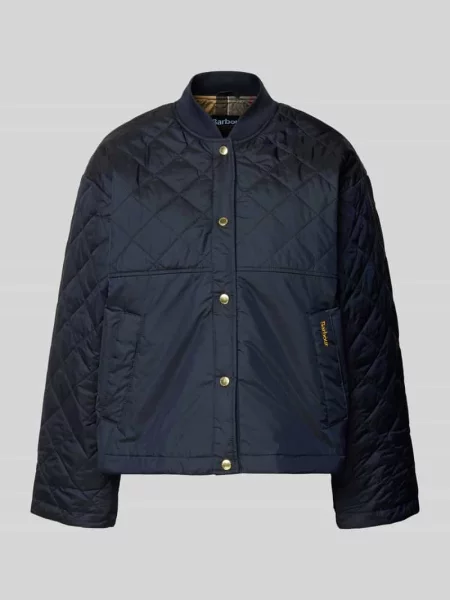 Kurtka pikowana o kroju relaxed fit z tunelem Barbour granatowa